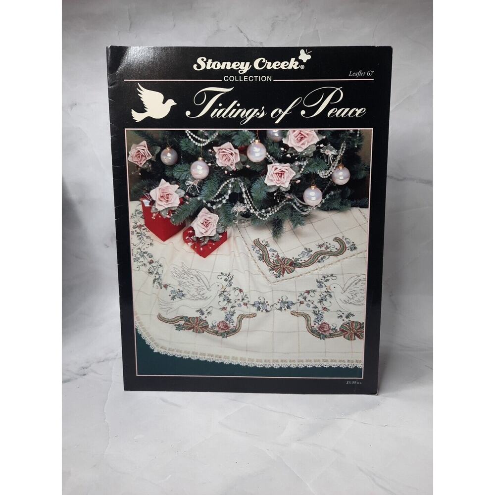 1993 Stoney Creek Cross Stitch Pattern Tidings of Peace Christmas Tree Skirt